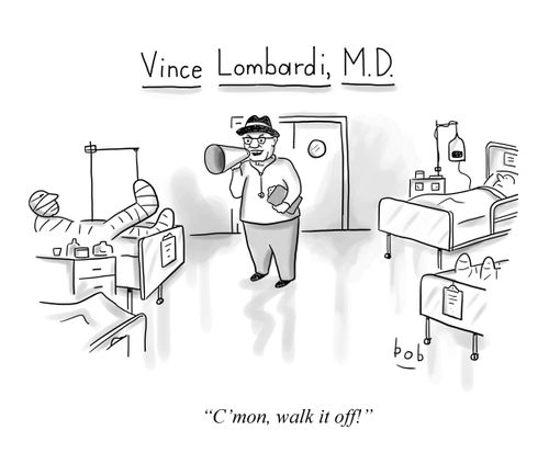 "C'mon, walk it off!"