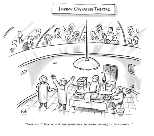 "Now we'd like to ask the audience to name an organ to remove."