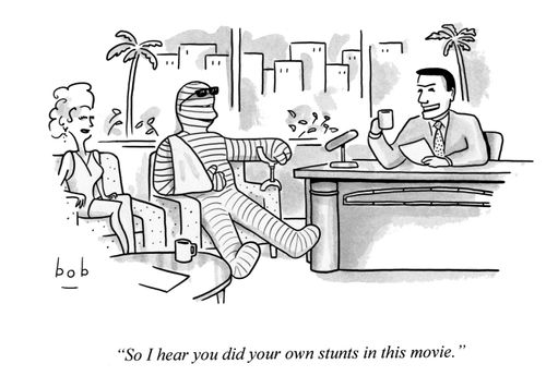 "So I hear you did your own stunts in this movie."