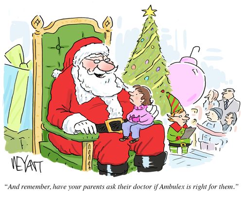 "And remember, have your parents ask their doctor if Ambulex is right for them."