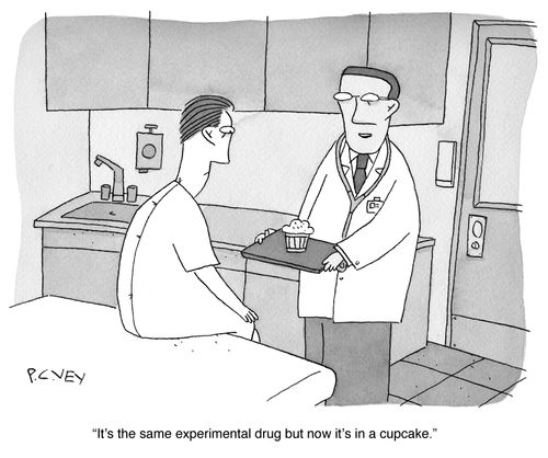 "It's the same experimental drug but now it's in a cupcake."