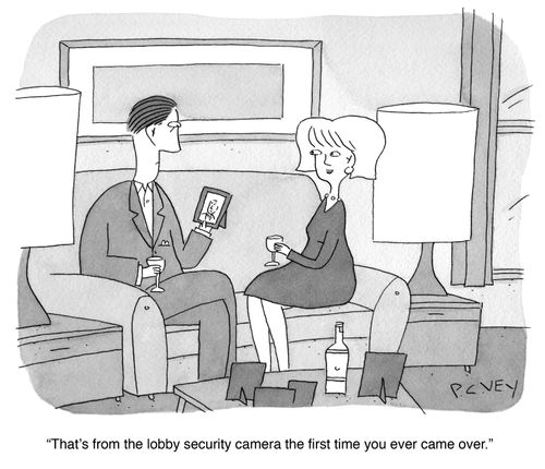 "That's from the lobby security camera the first time you ever came over."