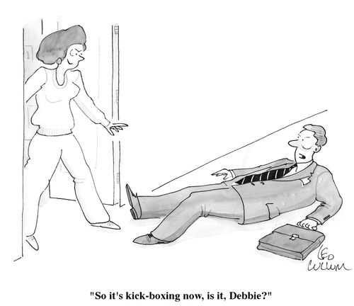 "So it's kick-boxing now, is it, Debbie?"