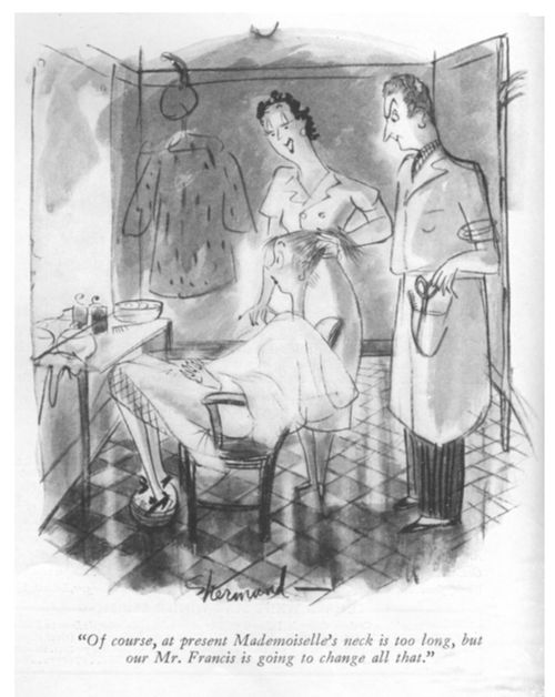 "Of course, at present Mademoiselle's neck is too long, but our Mr. Francis is going to change all that."