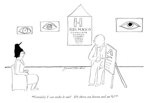 "Certainly I can make it out! It's three horses and an 'h'"