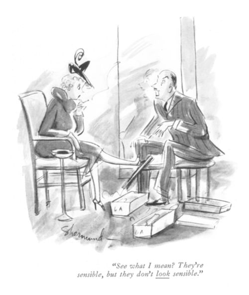 "See what I mean? They're sensible, but they don't look sensible."
