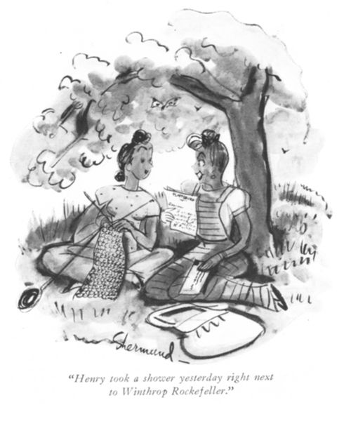 "Henry took a shower yesterday right next to Winthrop Rockefeller."