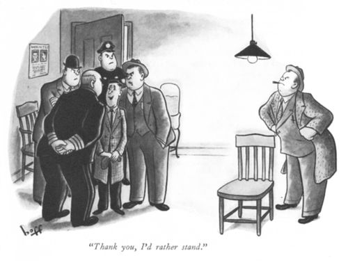 "Thank you, I'd rather stand."