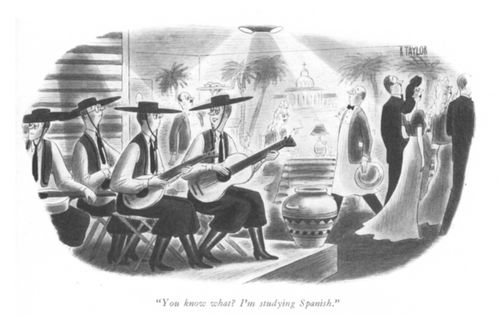 "You know what? I'm studying Spanish."