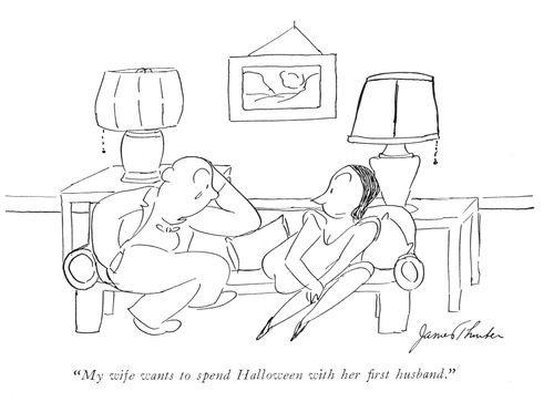"My wife wants to spend Halloween with her first husband."