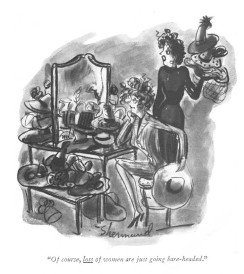 "Of course, lots of women are just going bare-headed."