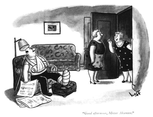 "Good afternoon, Mister Absentee."