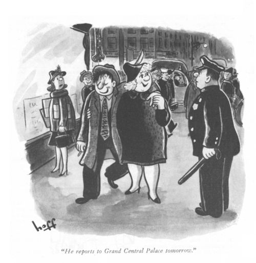 "He reports to Grand Central Palace tomorrow."