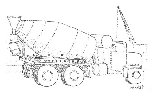 Cement mixer with mixer settings