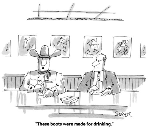 "These boots were made for drinking."