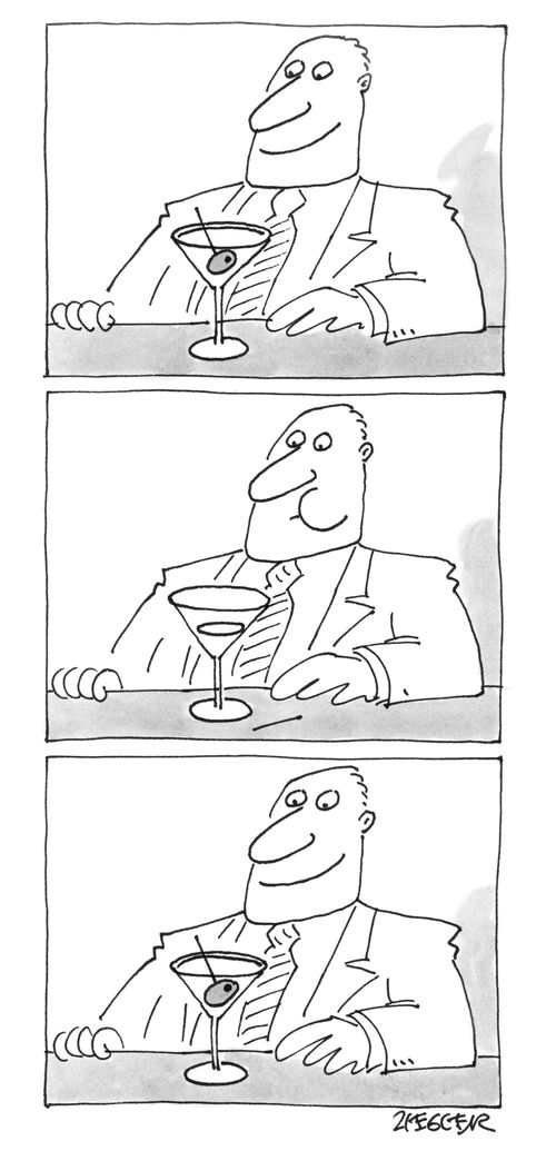 Eating the Cocktail Olive