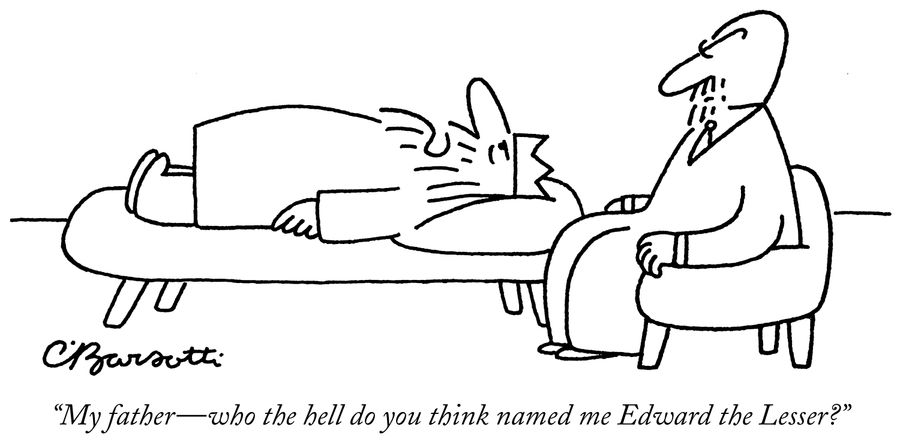 "My father-who the hell do you think named me Edward the Lesser?"