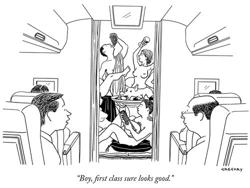 "Boy, first class sure looks good."