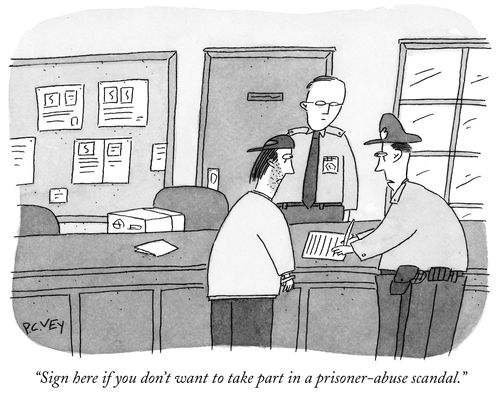 "Sign here if you don't want to take part in a prisoner-abuse scandal."