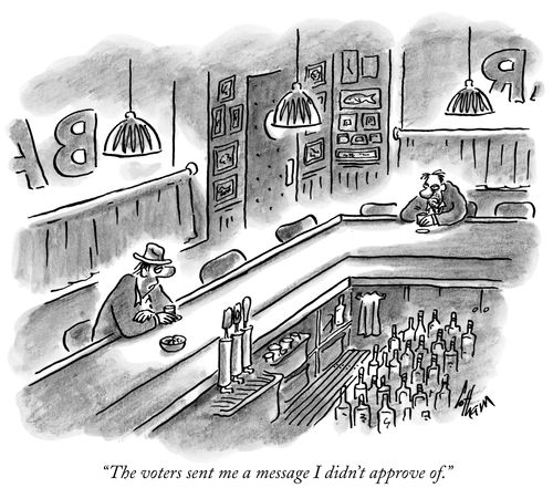 "The voters sent me a message I didn't approve of."