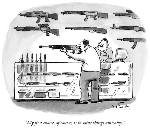 "My first choice, of course, is to solve things amicably."