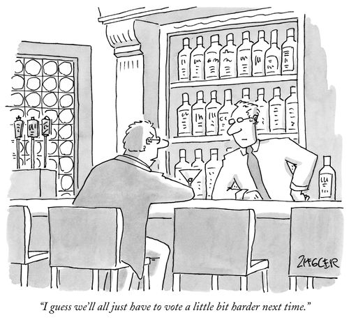 "I guess we'll all just have to vote a little bit harder next time."
