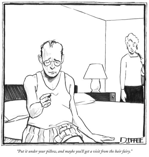"Put it under your pillow, and maybe you'll get a visit from the hair fairy."