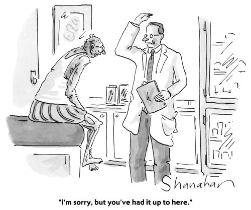 "I'm sorry, but you've had it up to here."