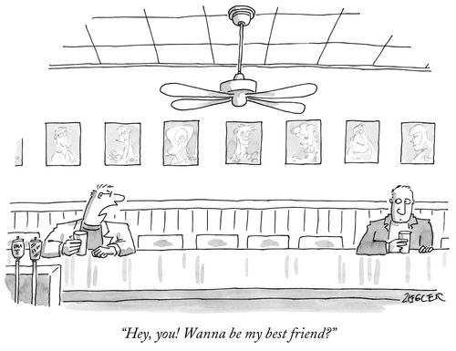 "Hey, you! Wanna be my best friend?"