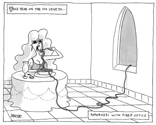 "This Year on the Via Venetto... Paparazzi with Fiber Optics."