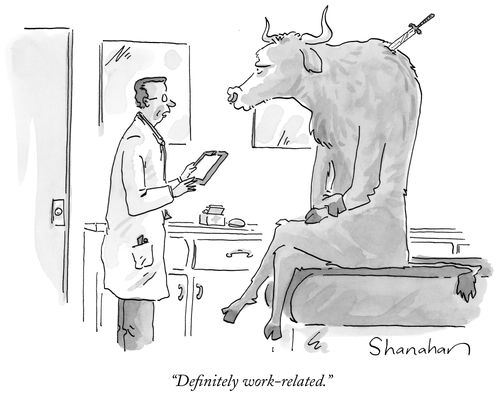 "Definitely work-related."
