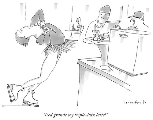 "Iced grande soy triple-lutz latte!"