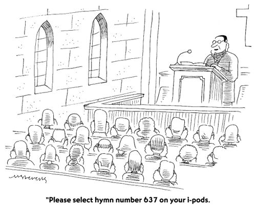 "Please select hymn number 637 on your i-pods."