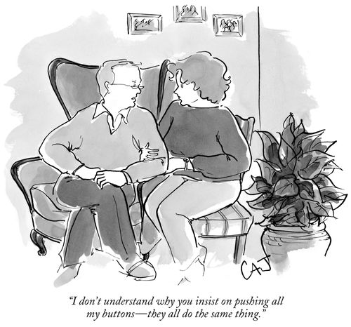 "I don't understand why you insist on pushing all my buttons—they all do the same thing."