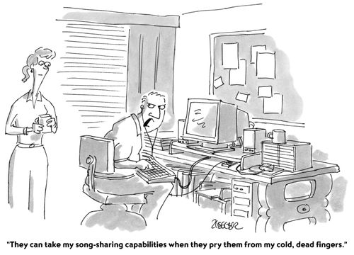 "They can take my song-sharing capabilities when they pry them from my cold, dead fingers."