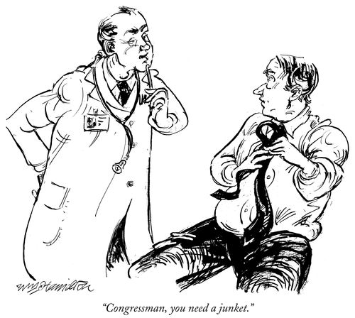 "Congressman, you need a junket."
