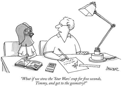 "What if we stow the 'Star Wars' crap for five seconds, Timmy, and get to the geometry?"