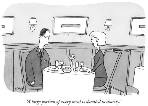 "A large portion of every meal is donated to charity."