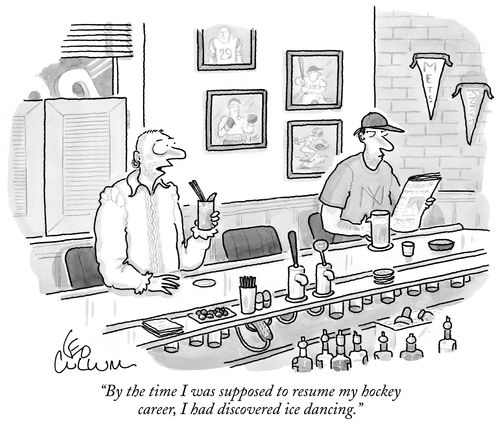 "By the time I was supposed to resume my hockey career, I had discovered ice dancing."