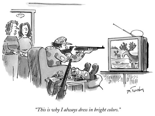 "This i why I always dress in bright colors."