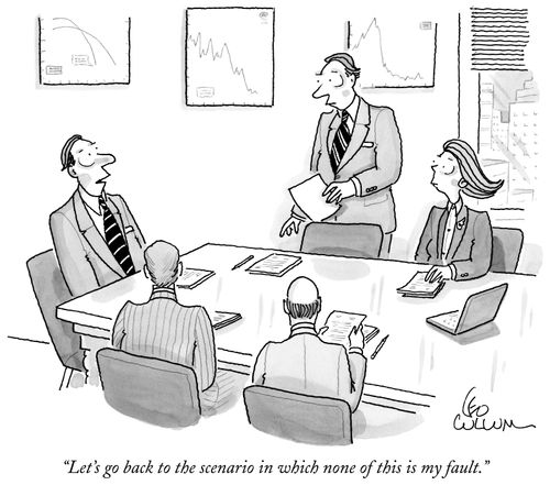 "Let's go back to the scenario in which none of this is my fault."