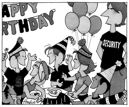 Mom Wears Her 'Security' Shirt To The Birthday Party