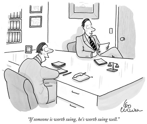 "If someone is worth suing, he's worth suing well."