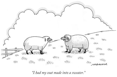 "I had my coat made into a sweater."