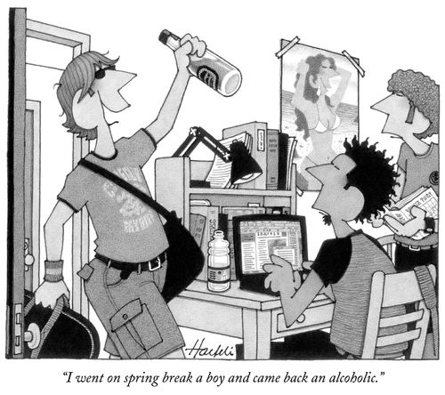 "I went on spring break a boy and came back an alcoholic."