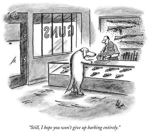 "Still, I hope you won't give up barking entirely."
