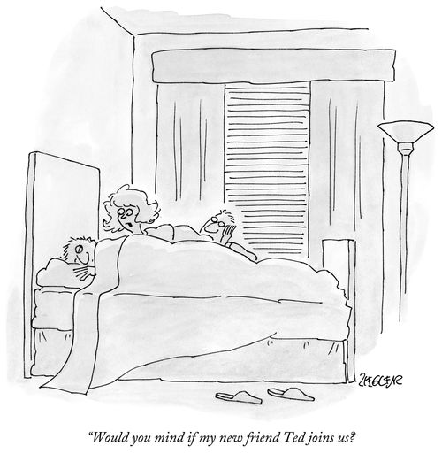 "Would you mind if my new friend Ted joins us?