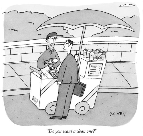 "Do you want a clean one?"