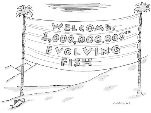 "Welcome 1,000,000,000th Evolving Fish"