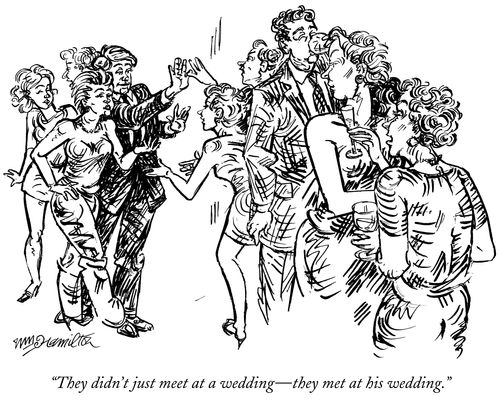 "They didn't just meet at a wedding --- they met at his wedding."